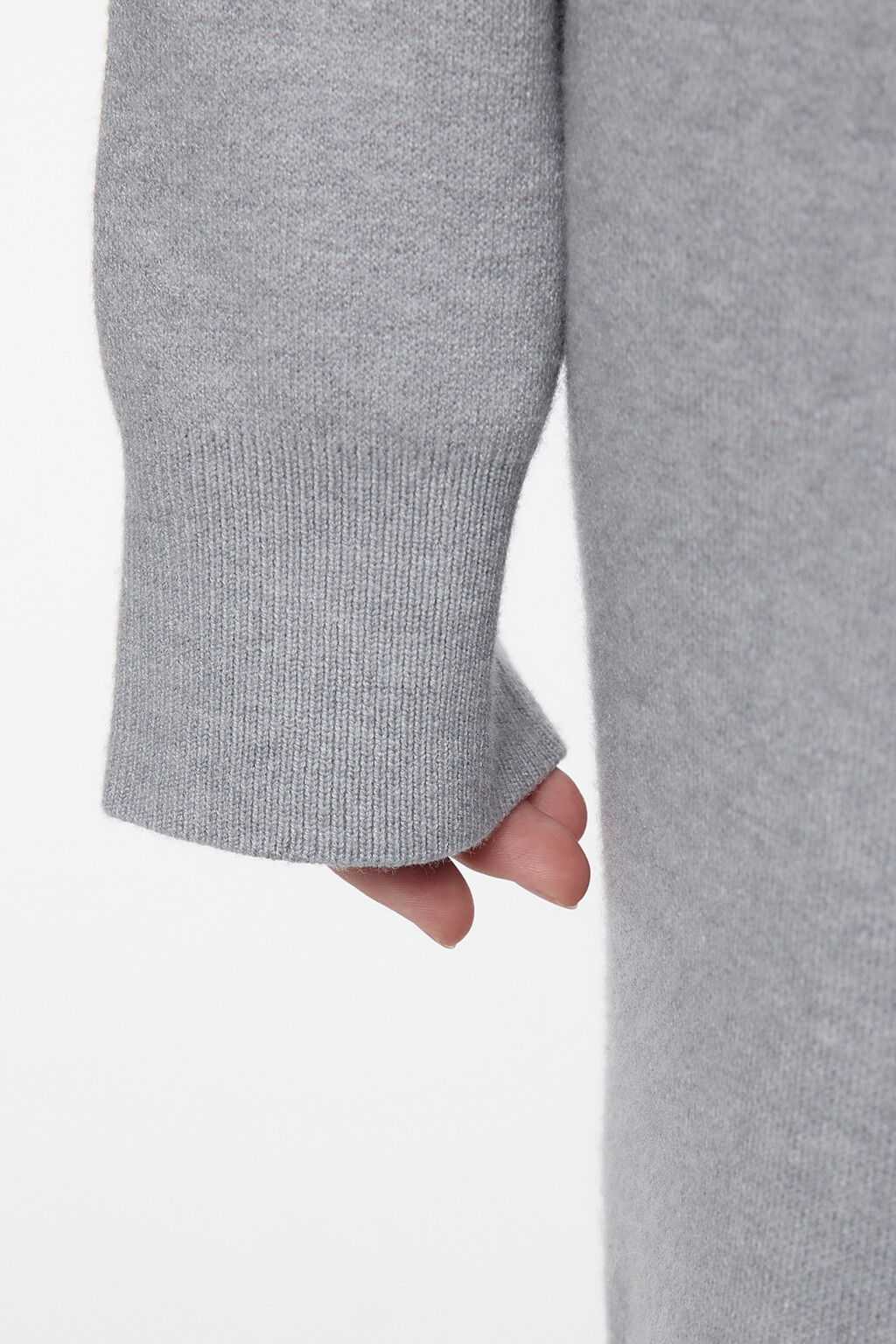 Платье-свитер KnitMiniDress вискозное - цвет серый - 6