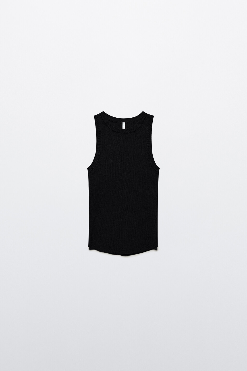 Майка вискозная на широких бретелях - цвет черный - 7