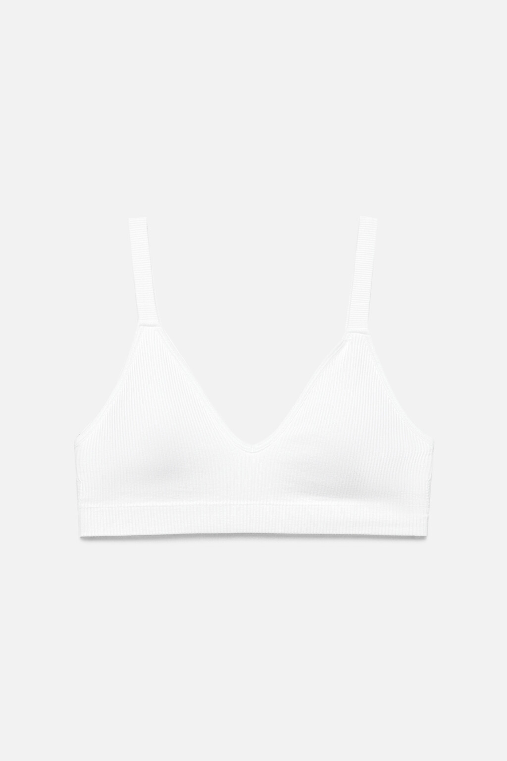 Бюстгальтер-топ KRIS бесшовный в рубчик - цвет белый - 6