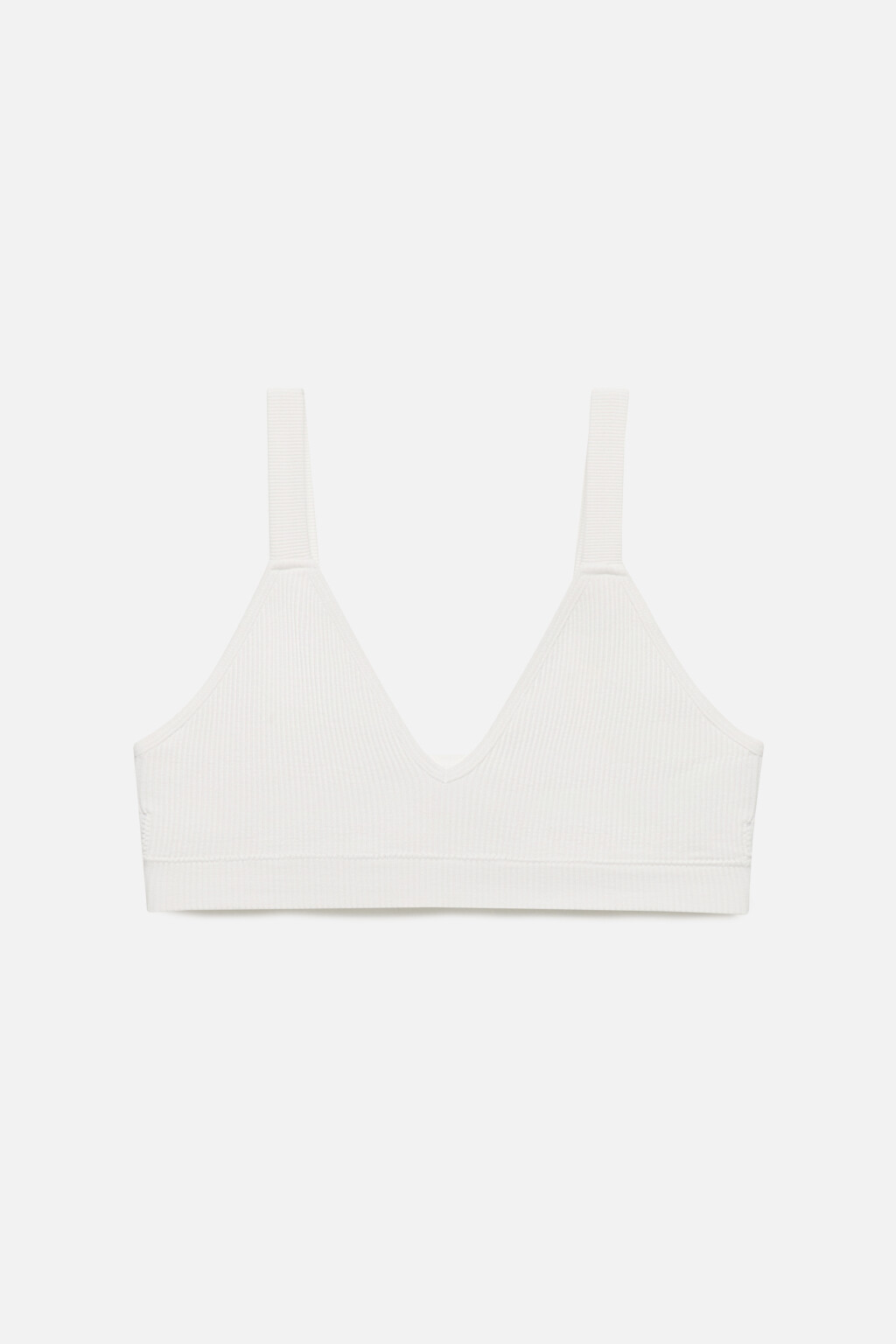 Бюстгальтер-топ KRIS бесшовный в рубчик - цвет белый - 5