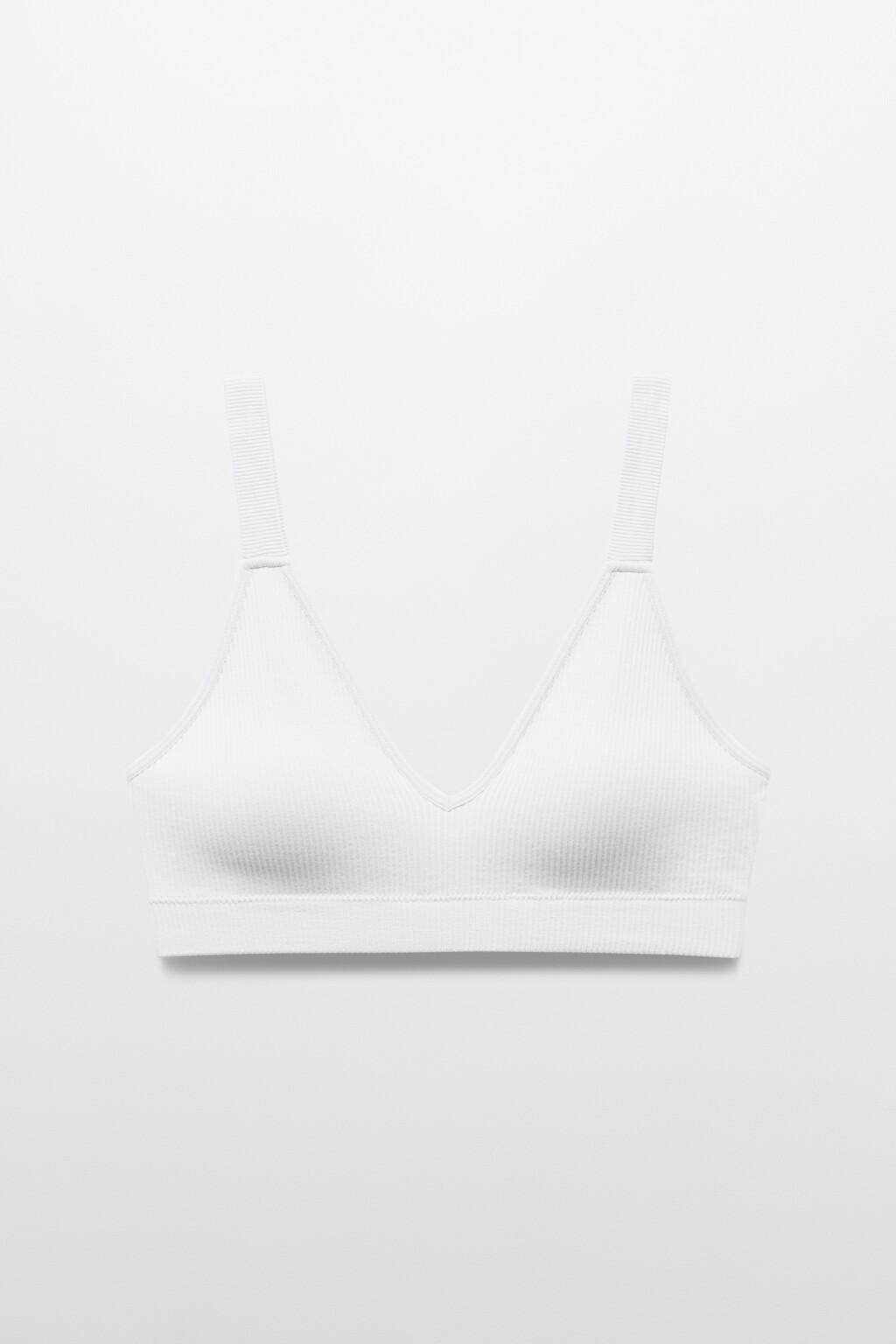 Бюстгальтер-топ KRIS бесшовный в рубчик - цвет белый - 7