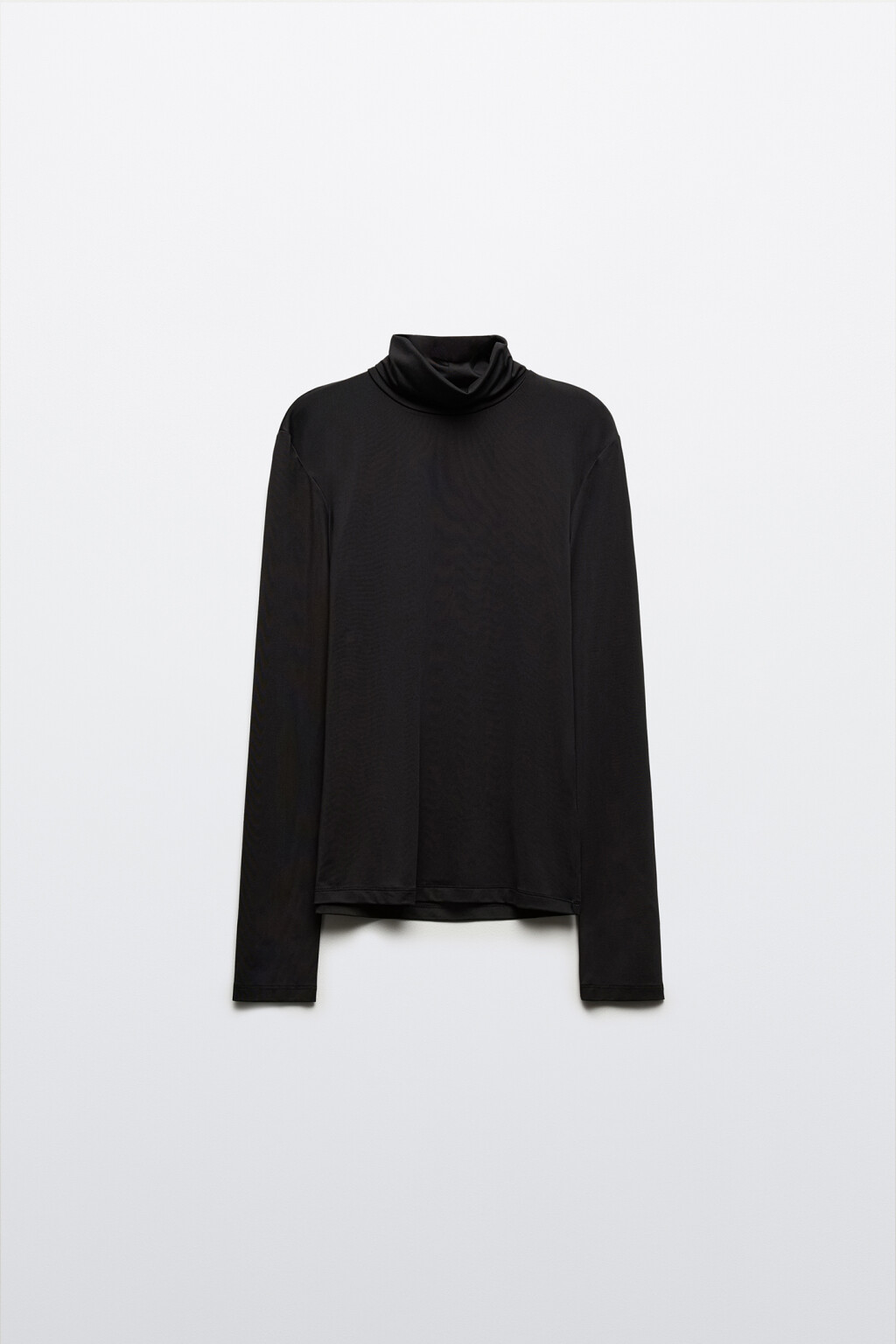 Водолазка гладкая с воротником-стойкой - цвет черный - 7