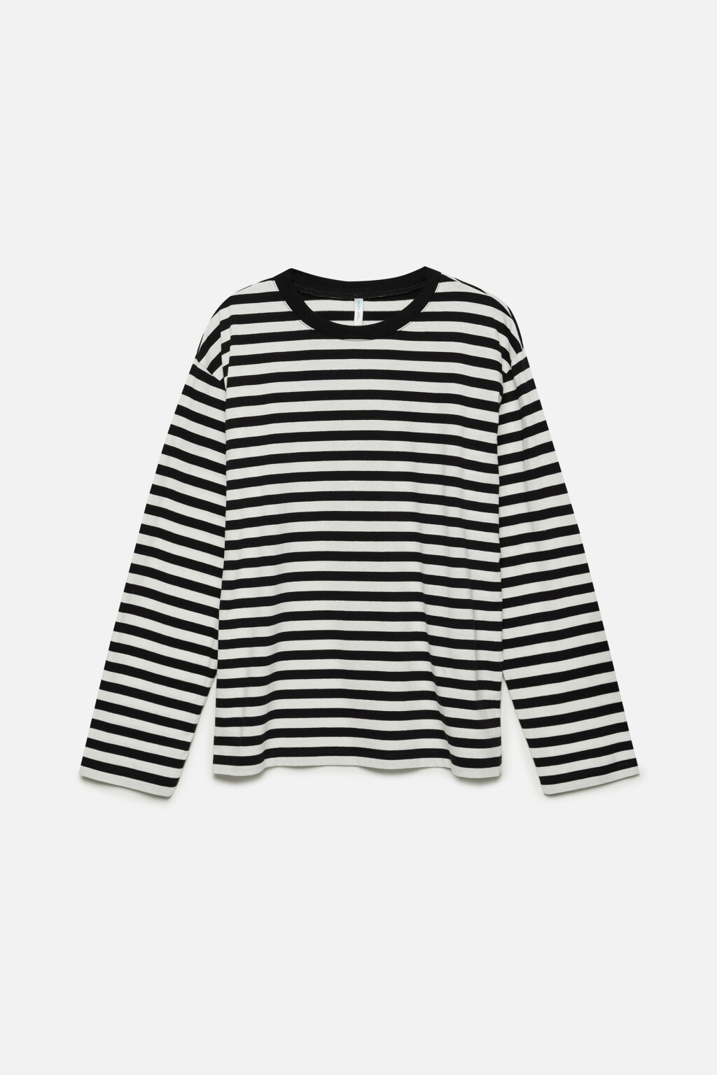 Лонгслив трикотажный в полоску - цвет черный - 8
