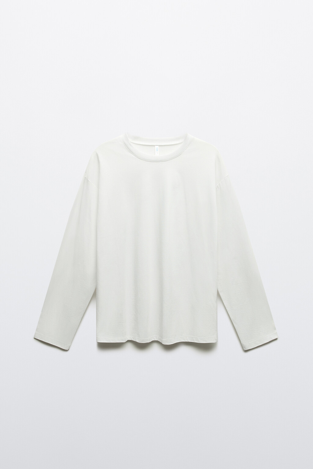 Лонгслив из хлопкового трикотажа - цвет белый - 7