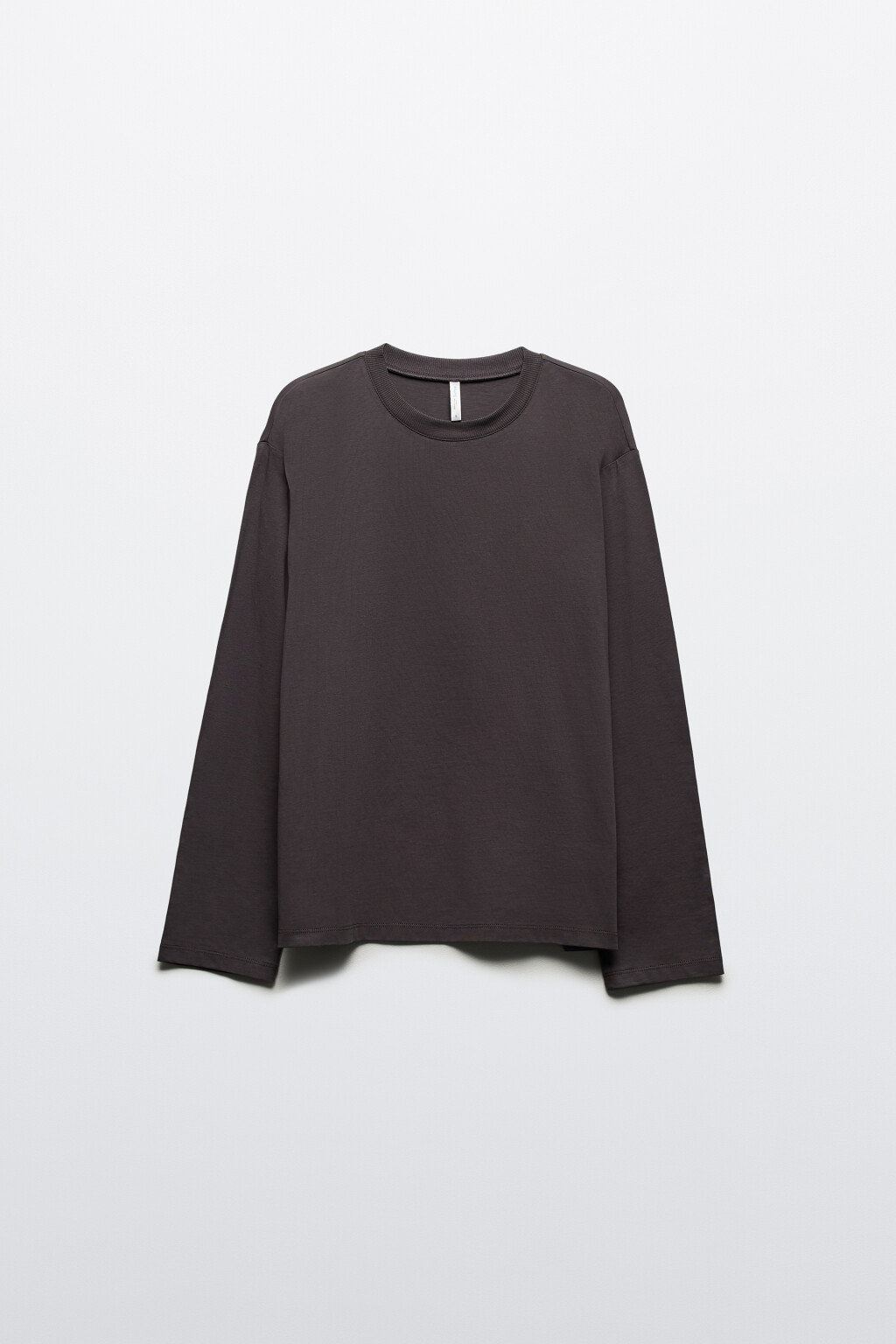 Лонгслив базовый из хлопкового трикотажа - цвет серый - 9