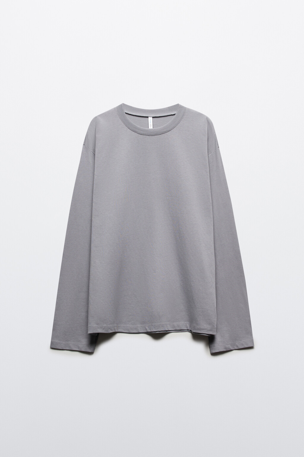 Лонгслив базовый из хлопкового трикотажа - цвет серый - 7