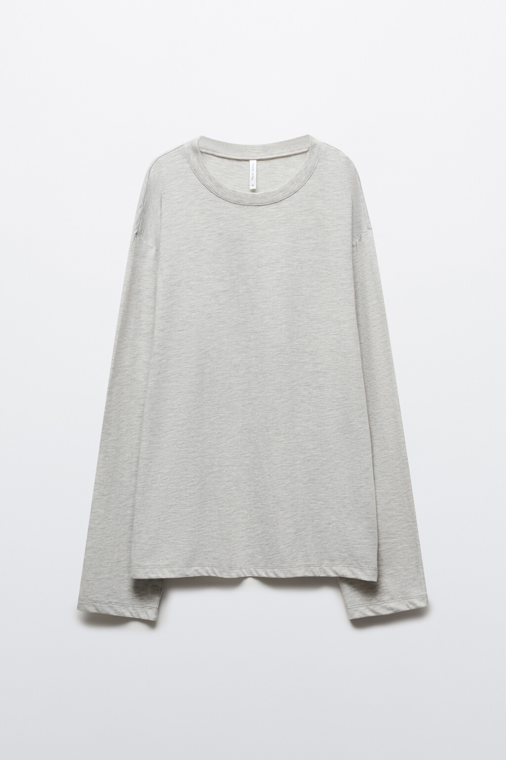 Лонгслив базовый из хлопкового трикотажа - цвет серый - 7