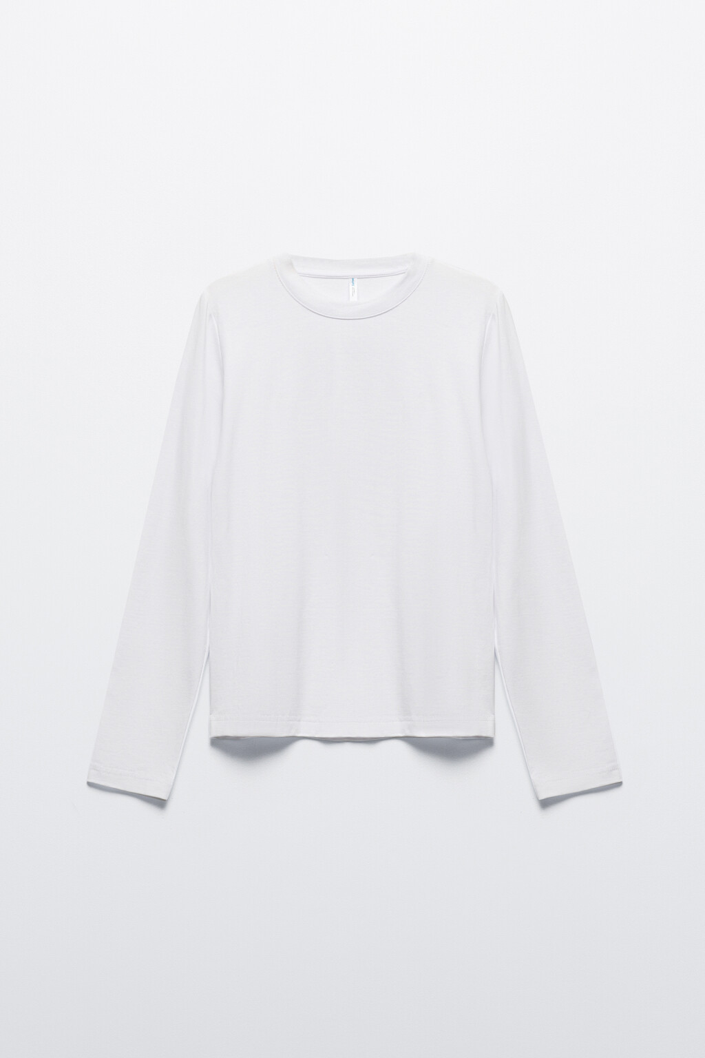 Лонгслив базовый из хлопкового трикотажа - цвет белый - 8