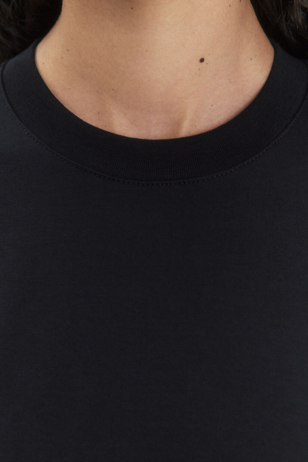 Лонгслив базовый из хлопкового трикотажа - цвет черный - 6
