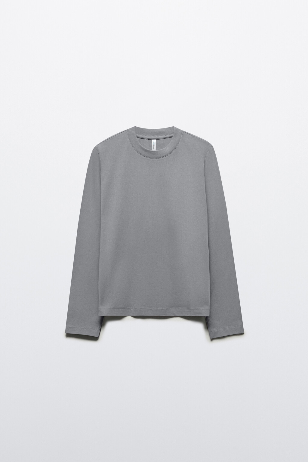 Лонгслив базовый из хлопкового трикотажа - цвет серый - 7