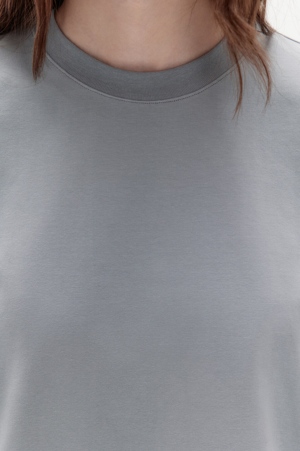 Лонгслив базовый из хлопкового трикотажа - цвет серый - 5