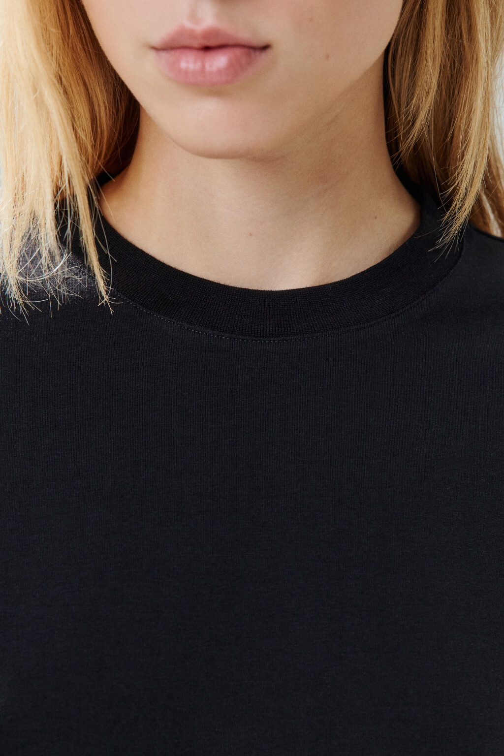 Лонгслив базовый из хлопкового трикотажа - цвет черный - 5