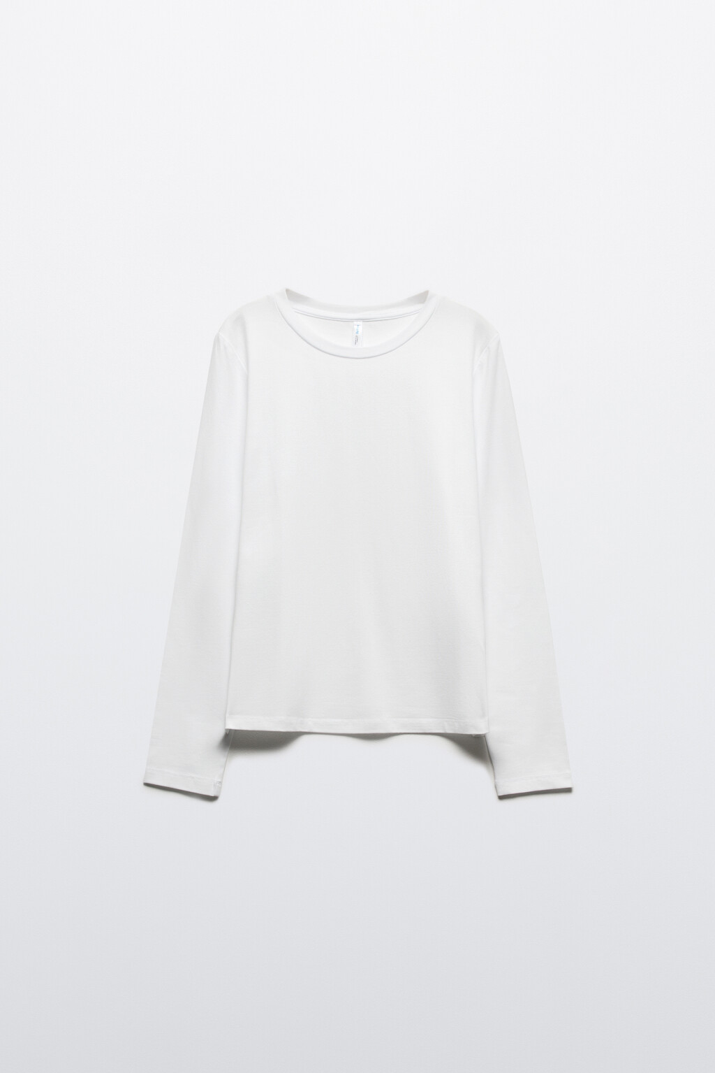 Лонгслив из хлопкового трикотажа - цвет белый - 7