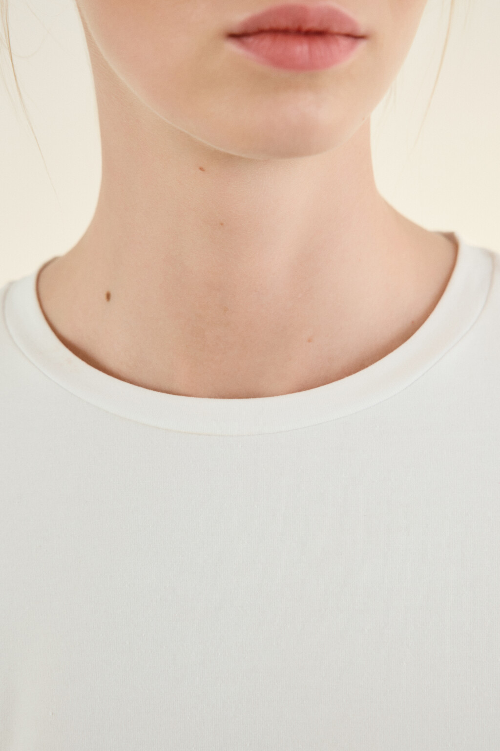 Лонгслив из хлопкового трикотажа - цвет белый - 5