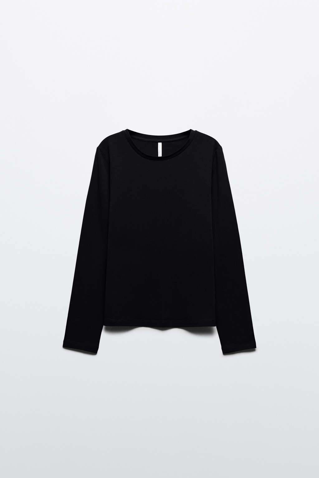 Лонгслив из хлопкового трикотажа - цвет черный - 8