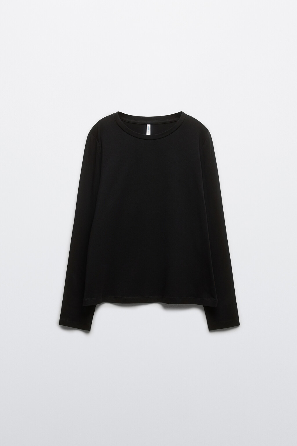 Лонгслив базовый из хлопкового трикотажа - цвет черный - 7