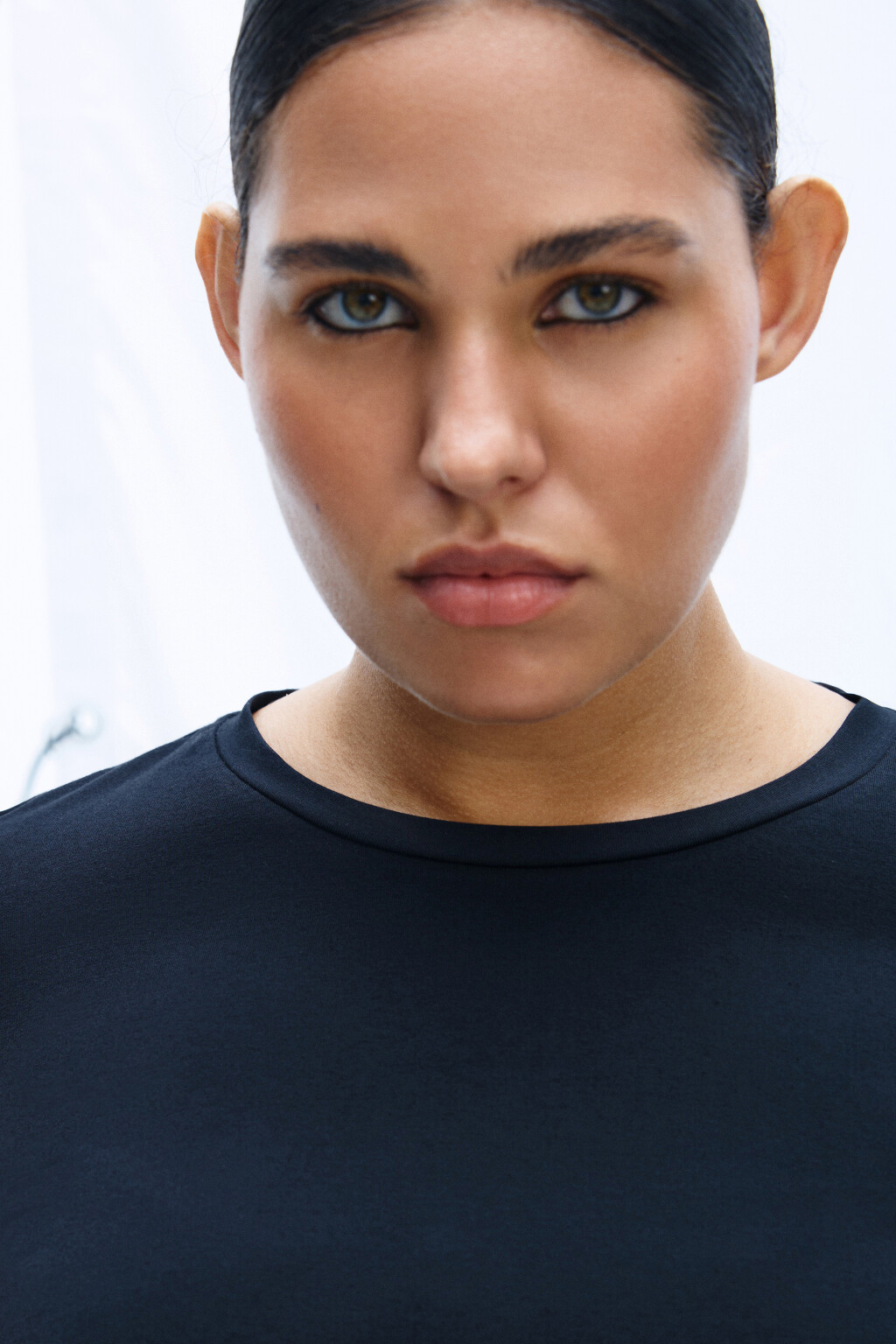 Лонгслив базовый из хлопкового трикотажа - цвет черный - 6