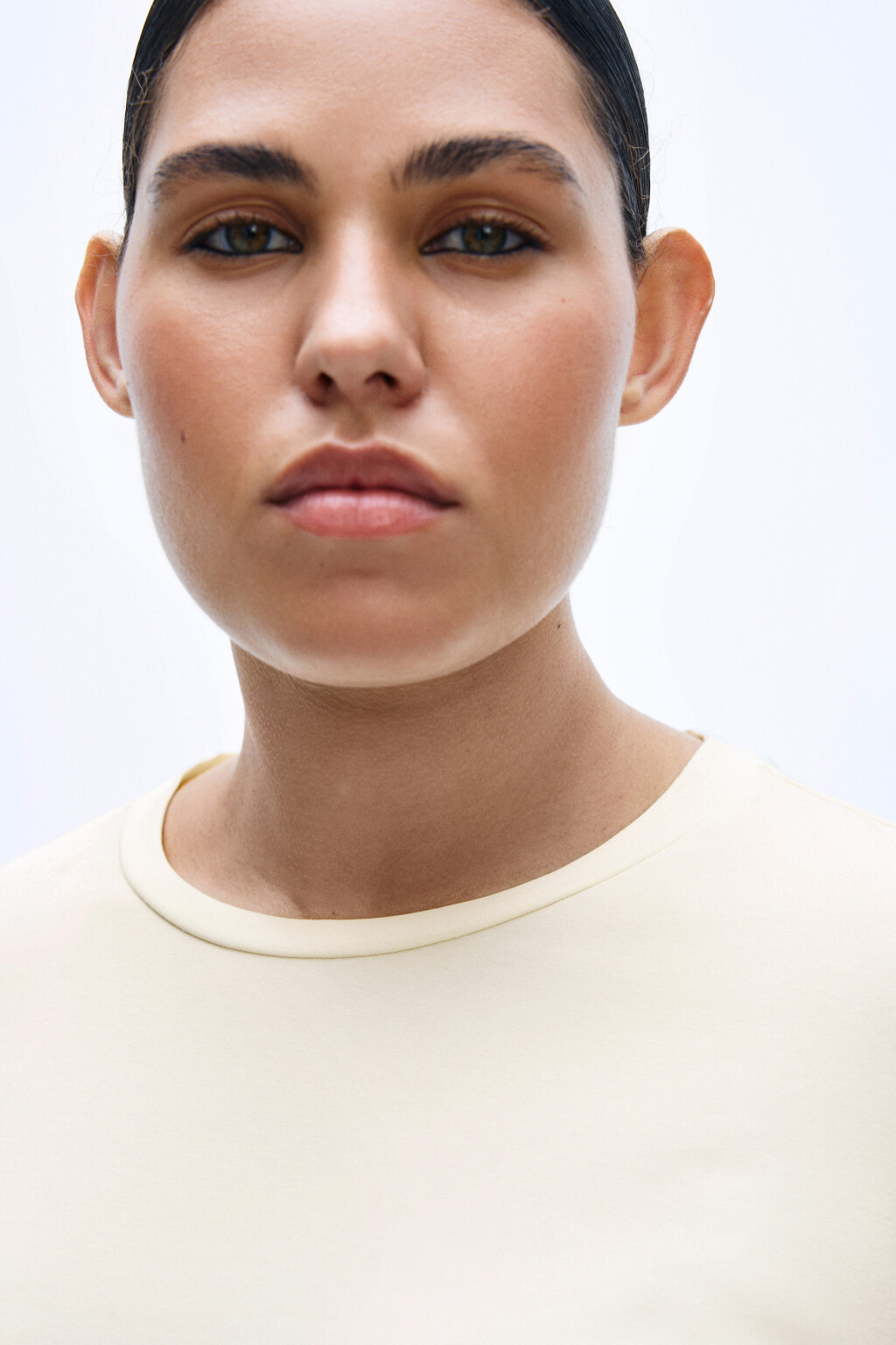 Лонгслив базовый из хлопкового трикотажа - цвет молочный - 6