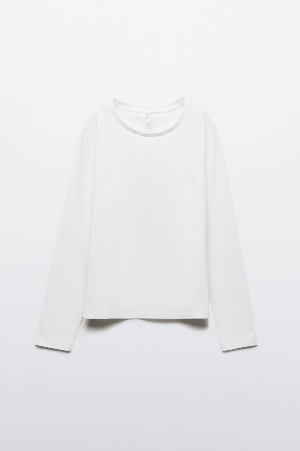 Лонгслив базовый из хлопкового трикотажа - цвет белый - 7