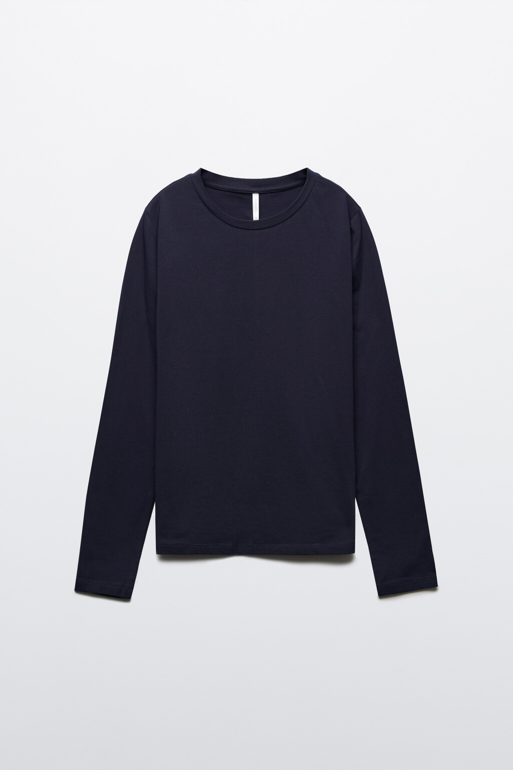 Лонгслив базовый из хлопкового трикотажа - цвет синий - 1