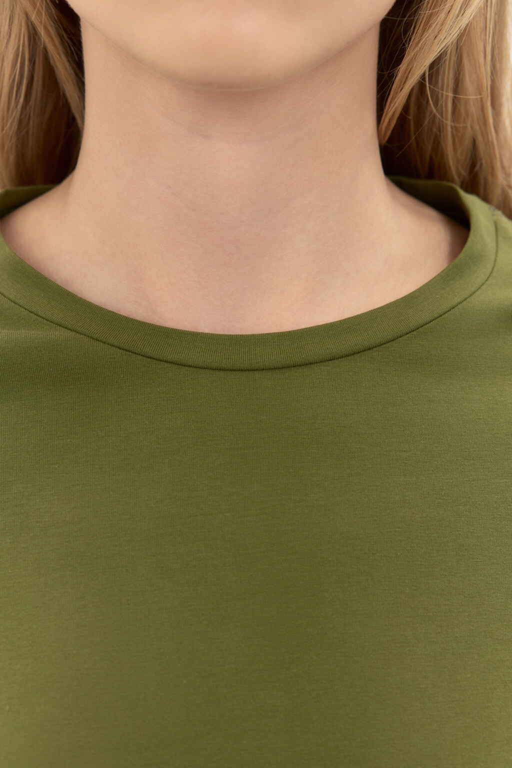 Лонгслив из хлопкового трикотажа - цвет зеленый - 5