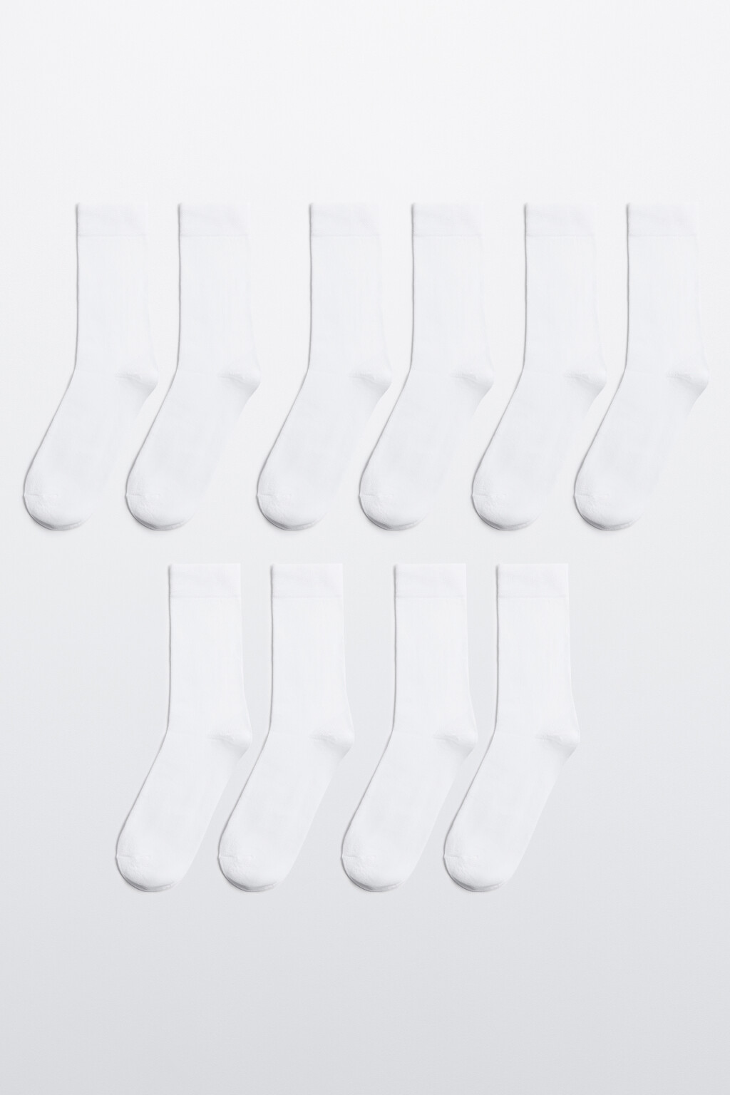Набор носков высоких (5 пар) - цвет белый - 1