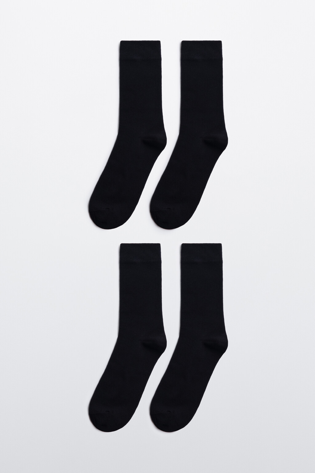 Набор носков высоких (2 пары) - цвет черный - 1