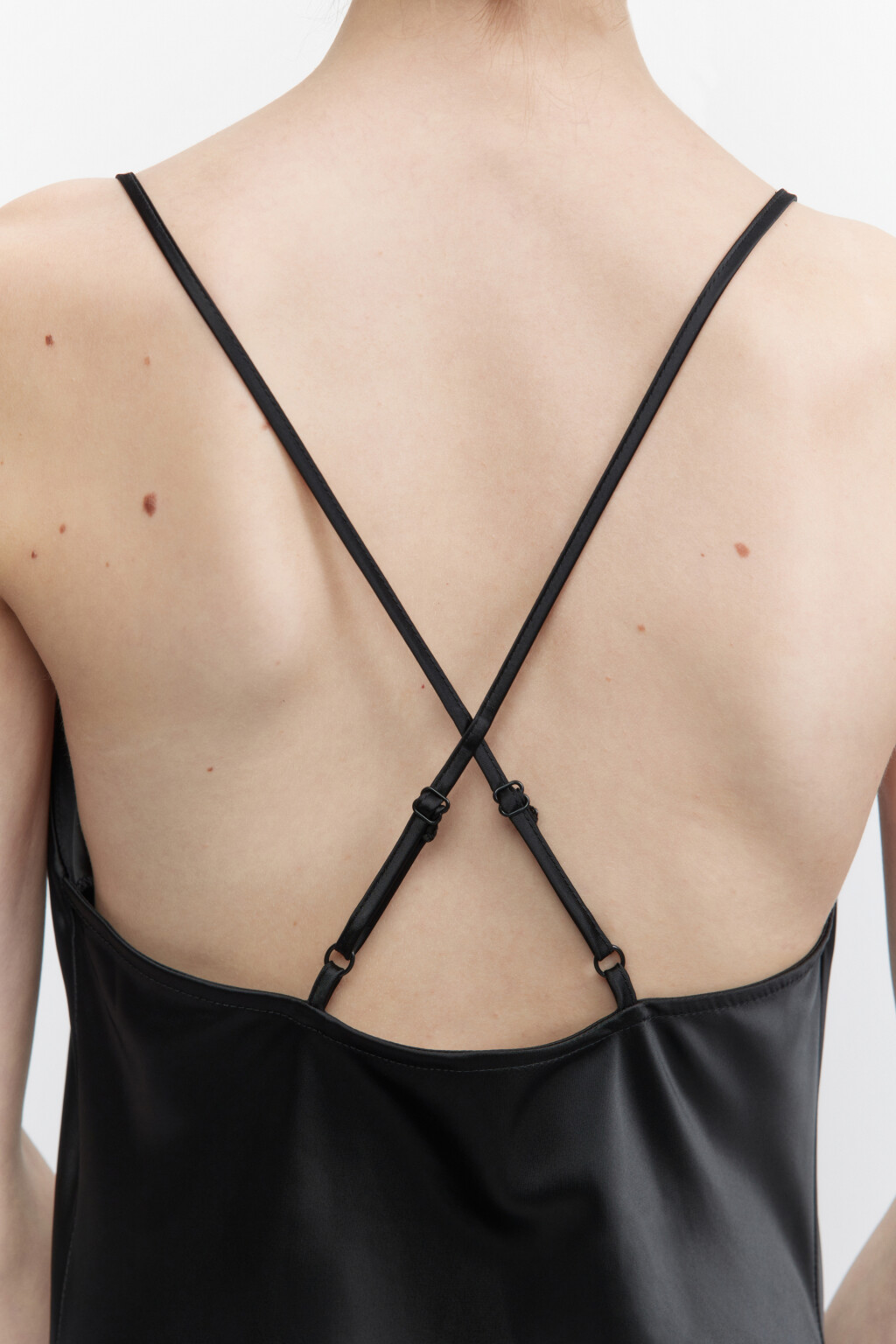 Платье-комбинация MAYA миди атласное - цвет черный - 7