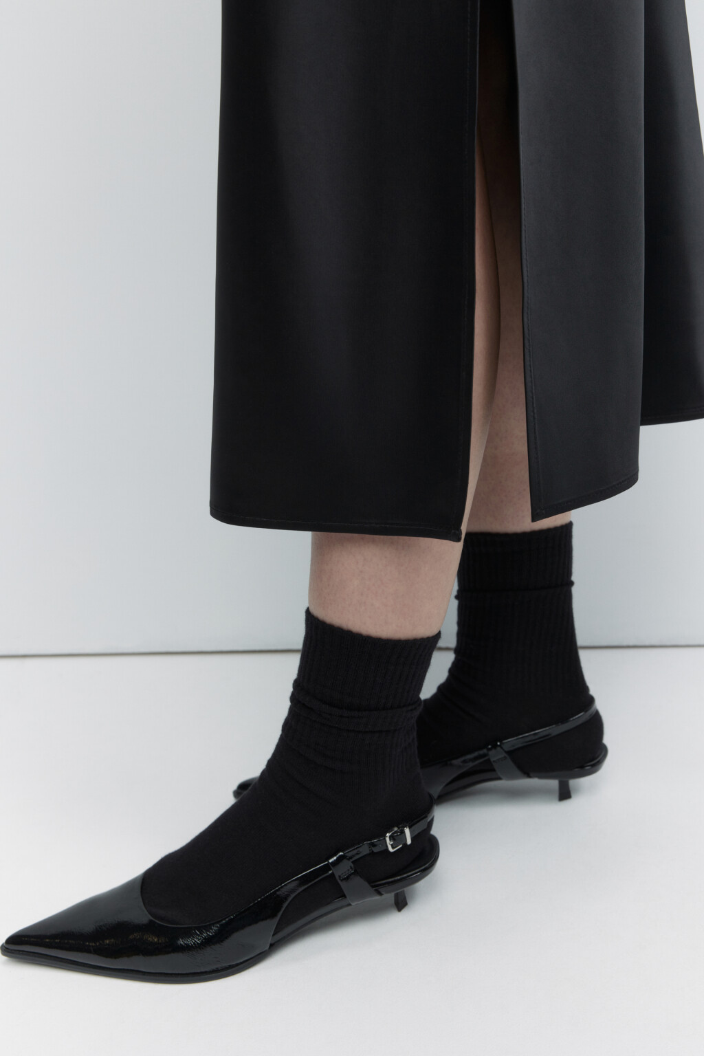 Платье-комбинация MAYA миди атласное - цвет черный - 8