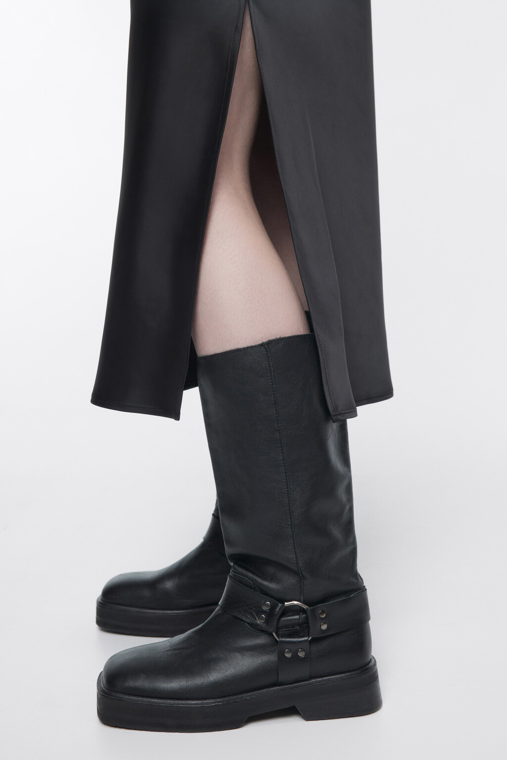 Платье-комбинация MAYA миди атласное - цвет черный - 8