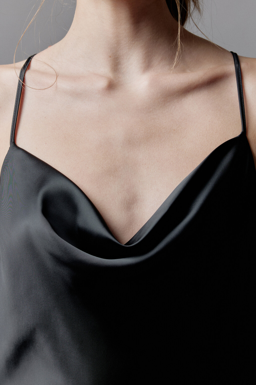 Платье-комбинация MAYA миди атласное - цвет черный - 7