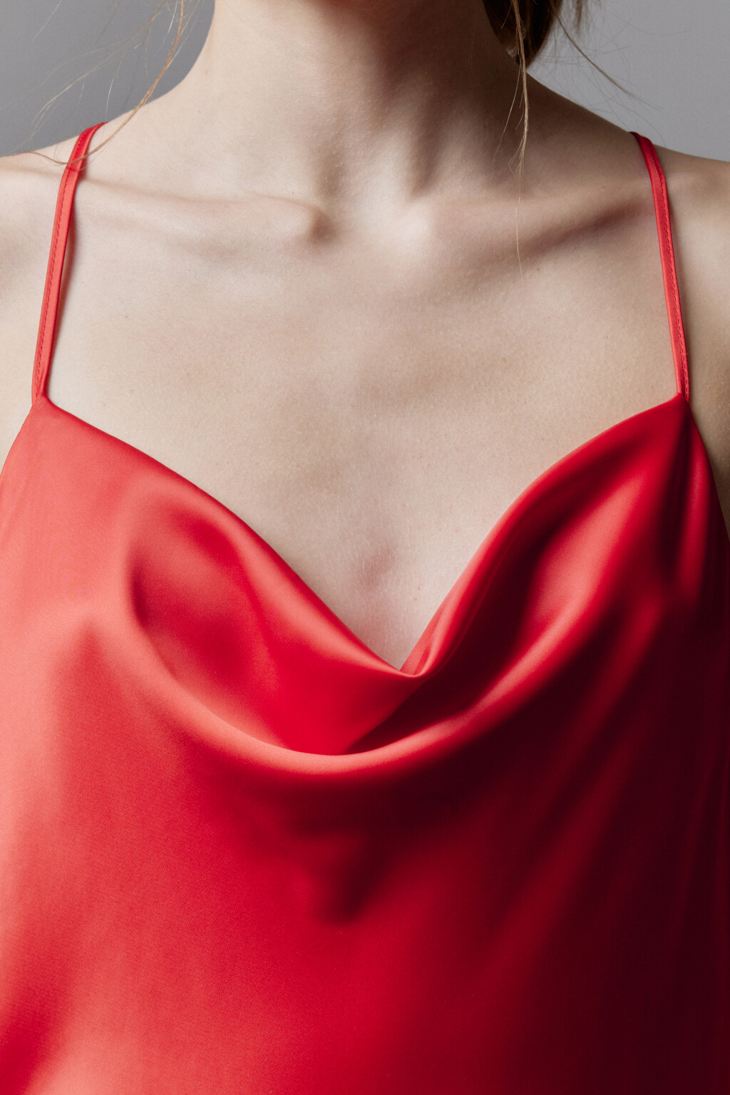 Платье-комбинация MAYA миди атласное - цвет красный - 9