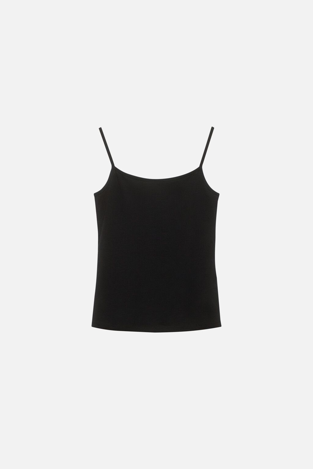 Топ-майка базовый на тонких бретелях - цвет черный - 7