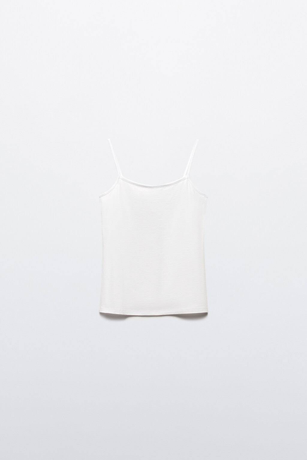 Топ-майка базовый на тонких бретелях - цвет белый - 9