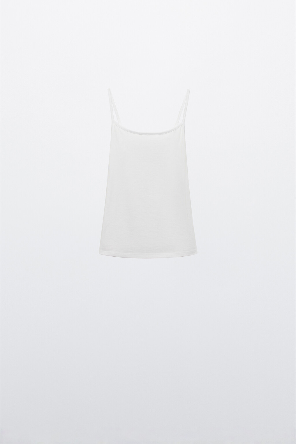 Майка MEGAN базовая на тонких бретелях - цвет белый - 8