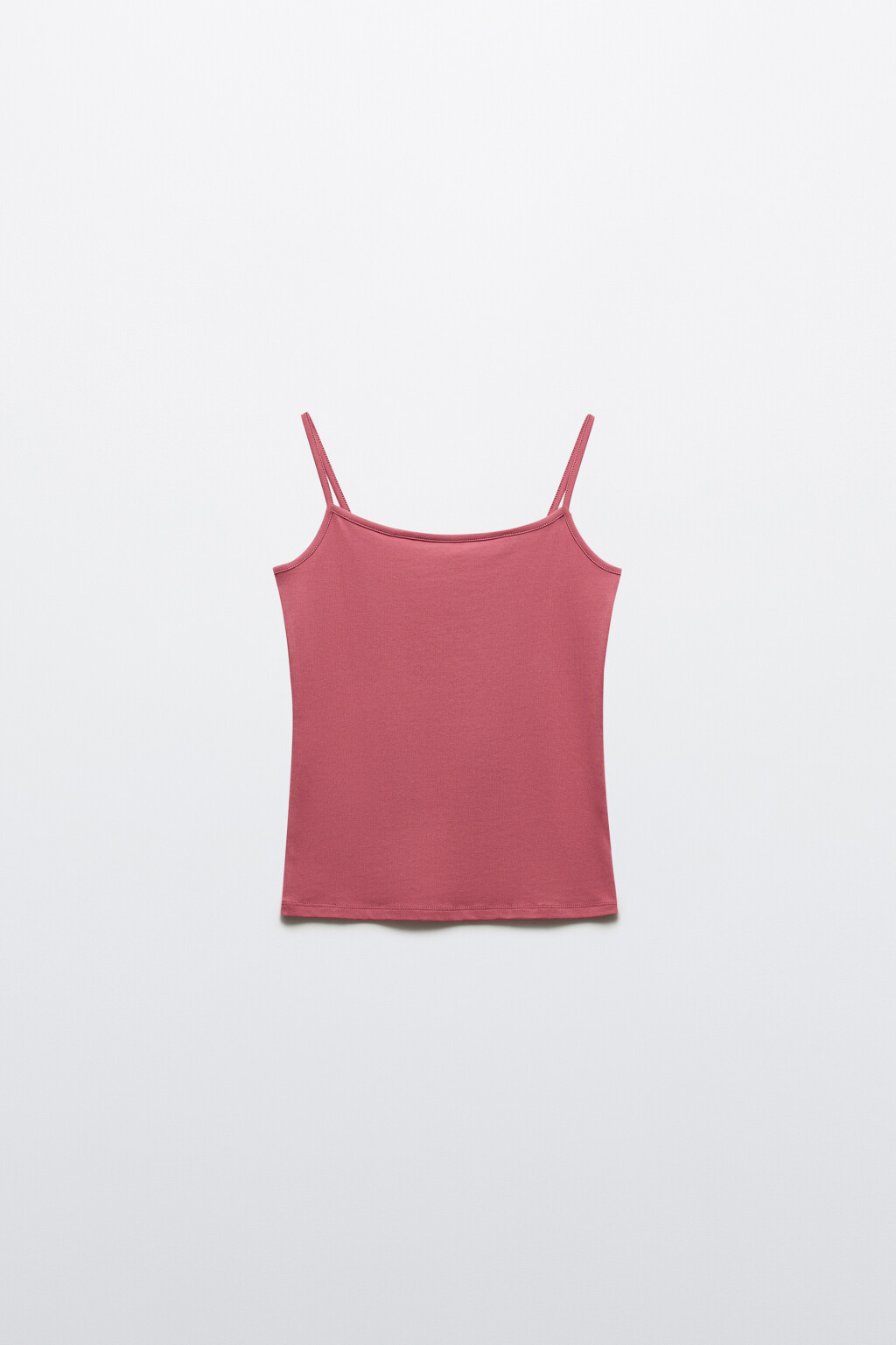 Майка MEGAN базовая на тонких бретелях - цвет розовый - 7