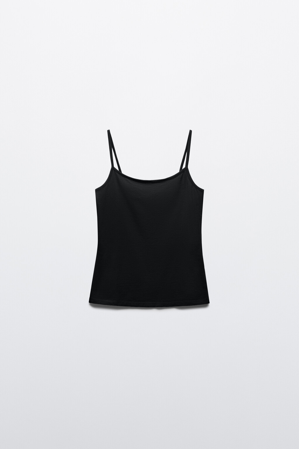 Майка-топ базовая на тонких бретелях - цвет черный - 8