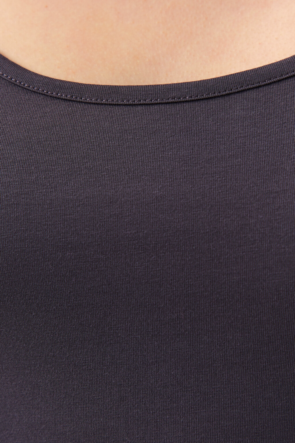 Топ-майка MEGAN базовый на тонких бретелях - цвет серый - 6