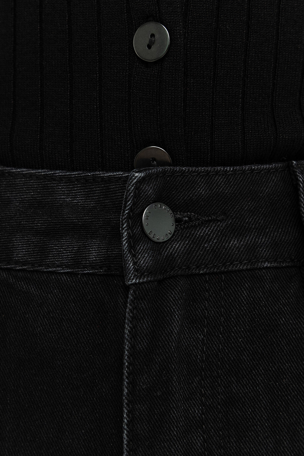 Джинсы mom с высокой посадкой - цвет черный - 7