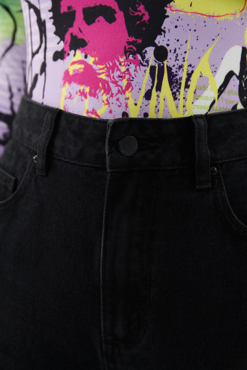 Джинсы базовые mom-fit - цвет черный - 5