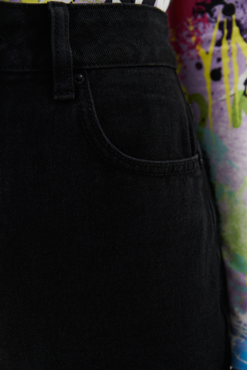 Джинсы базовые mom-fit - цвет черный - 6