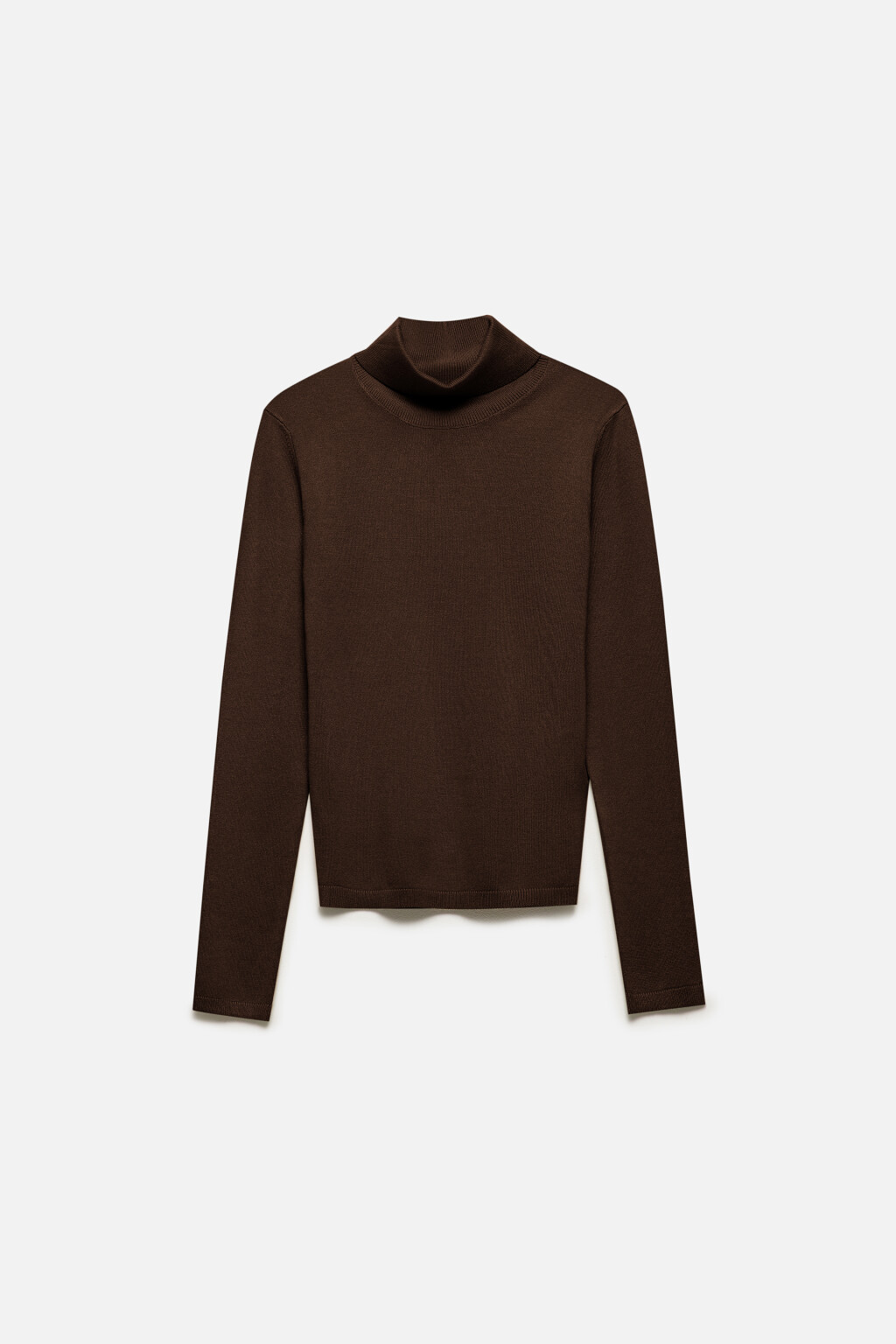 Водолазка MONIKA вискозная тонкой вязки - цвет коричневый - 9