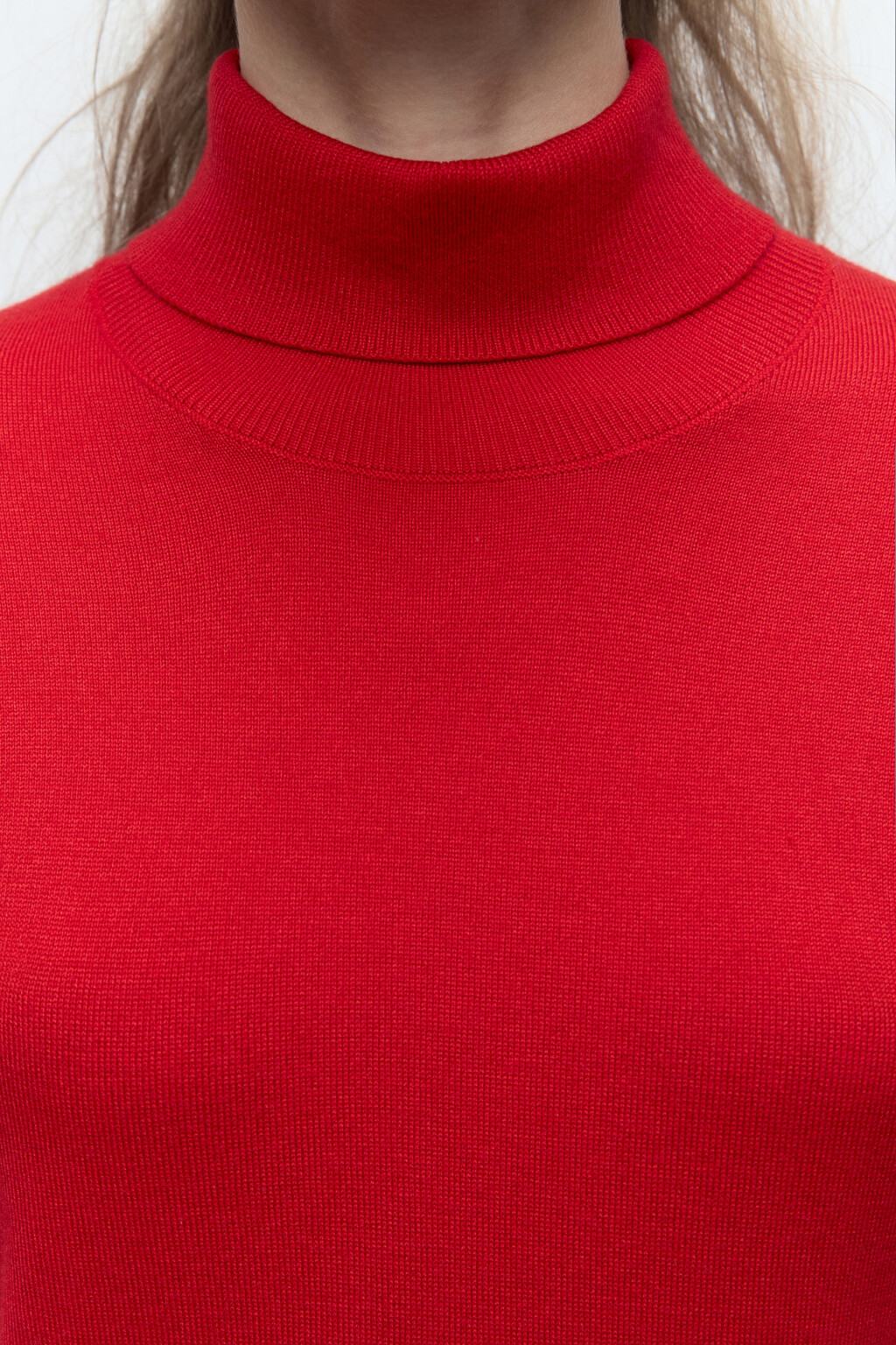 Водолазка MONIKA вискозная тонкой вязки - цвет красный - 6