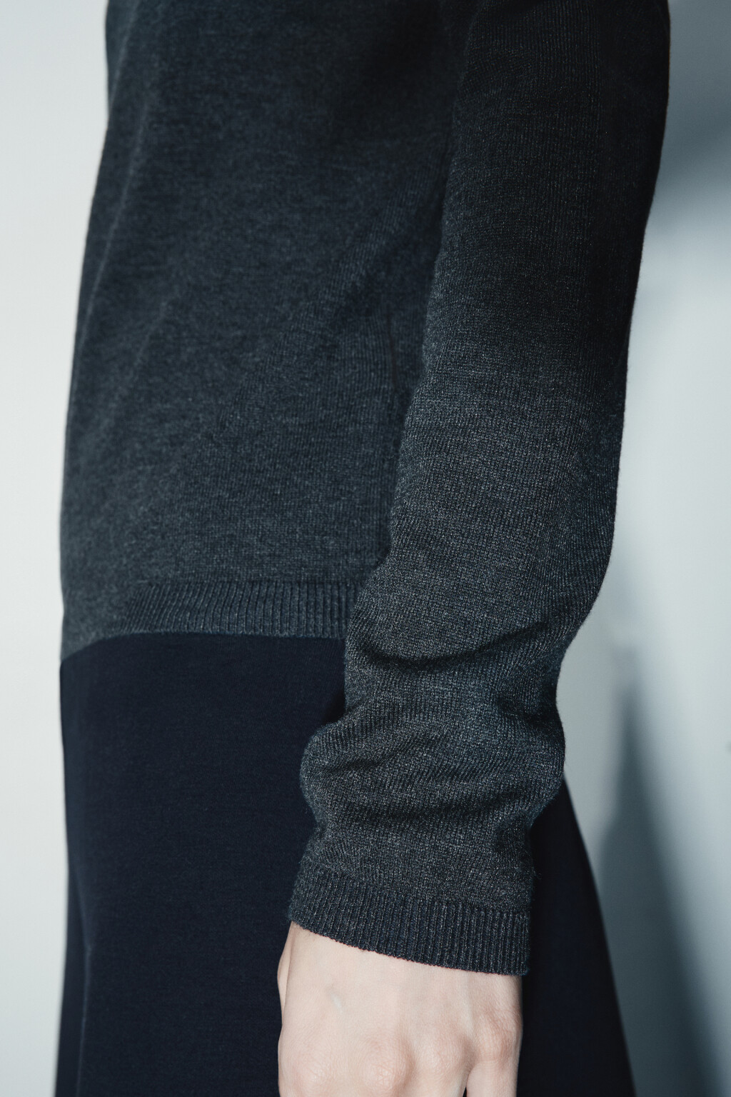 Водолазка вискозная вязаная - цвет серый - 6
