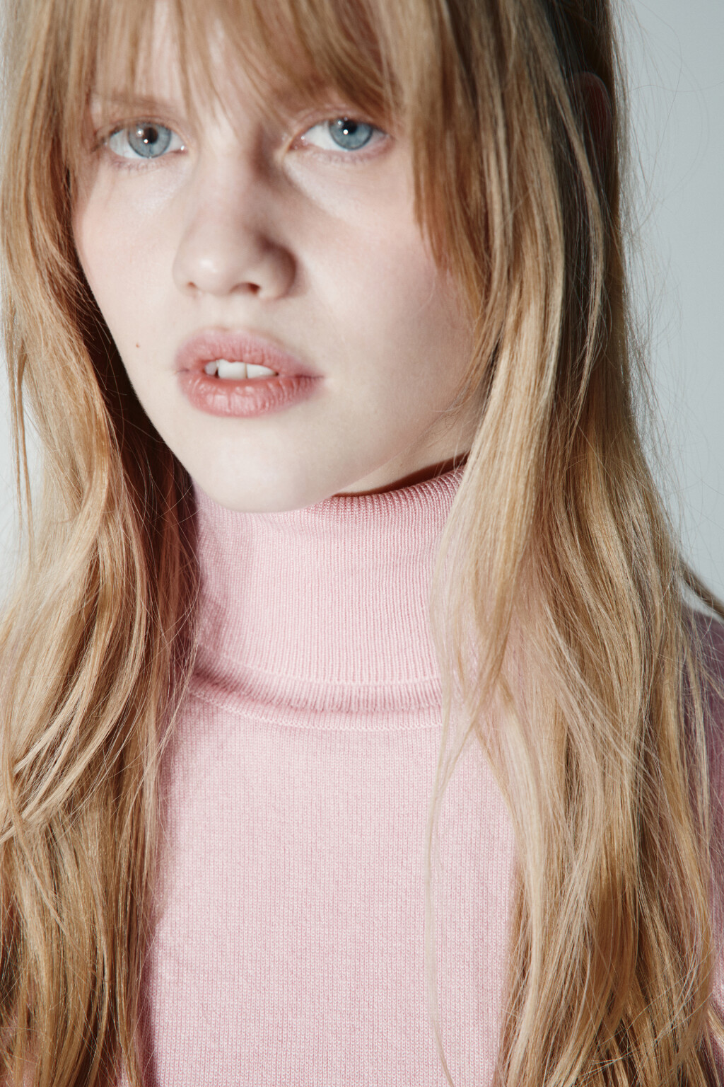 Водолазка вискозная вязаная - цвет розовый - 6