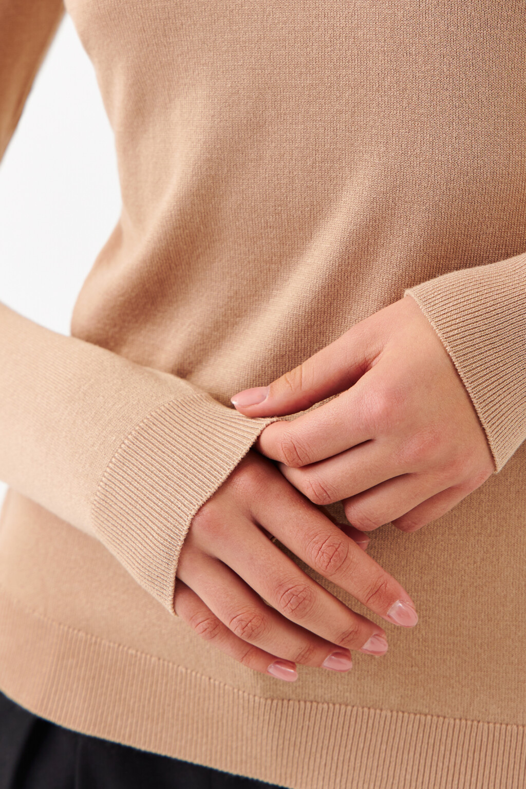 Водолазка MONIKA вискозная тонкой вязки - цвет бежевый - 6
