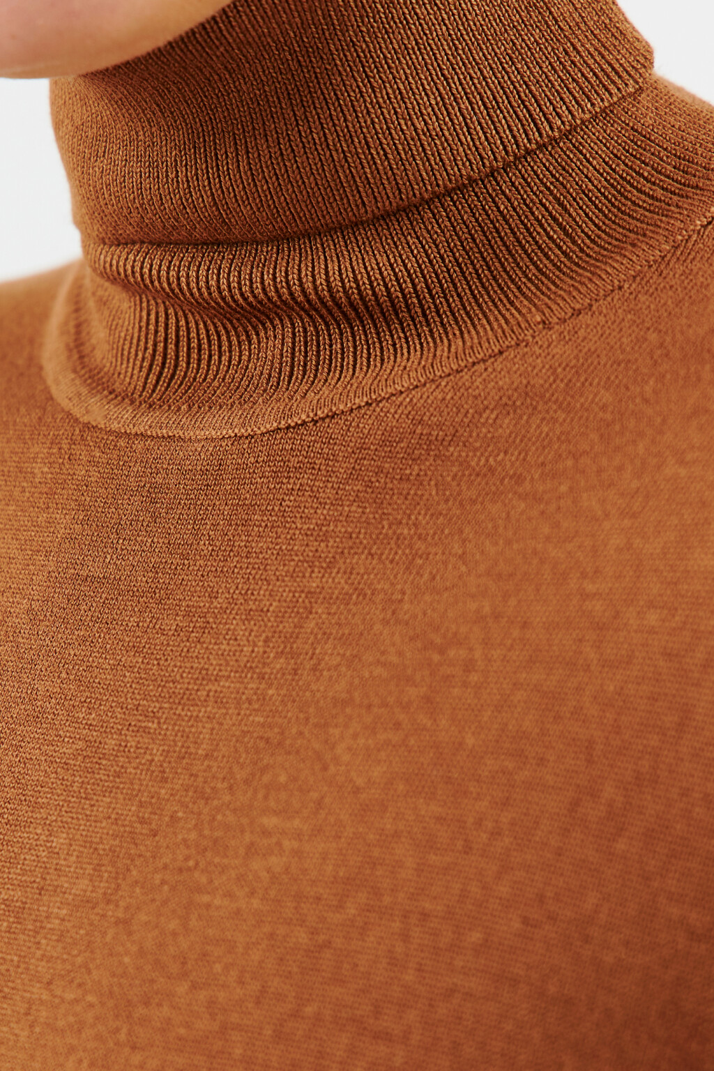 Водолазка MONIKA вискозная тонкой вязки - цвет бежевый - 5