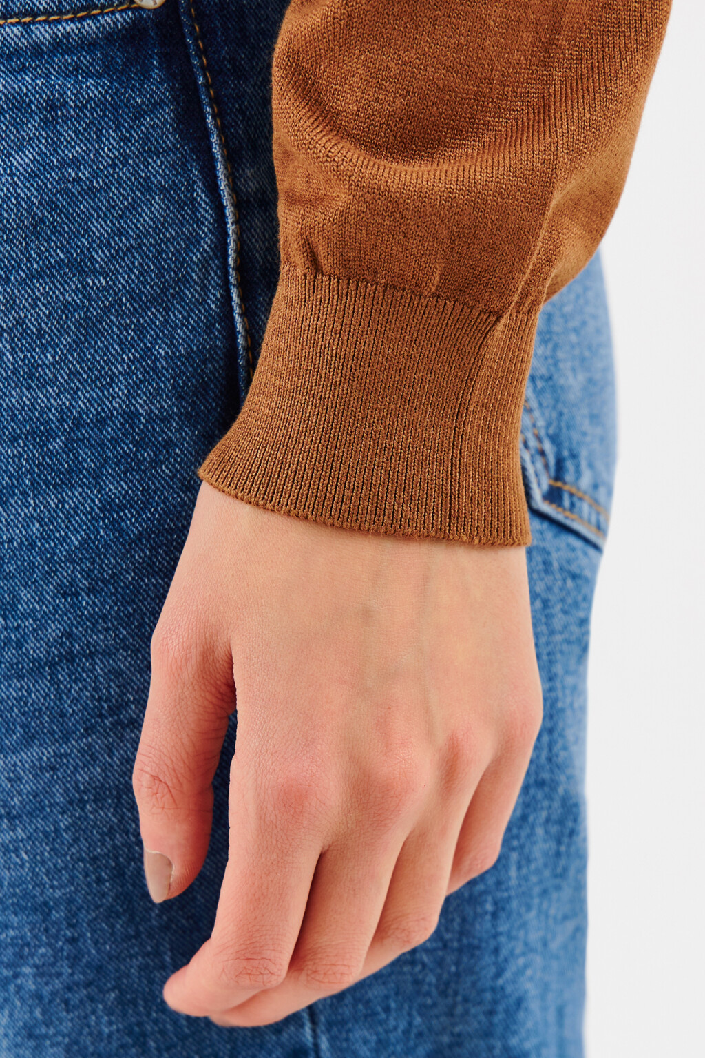 Водолазка MONIKA вискозная тонкой вязки - цвет бежевый - 6