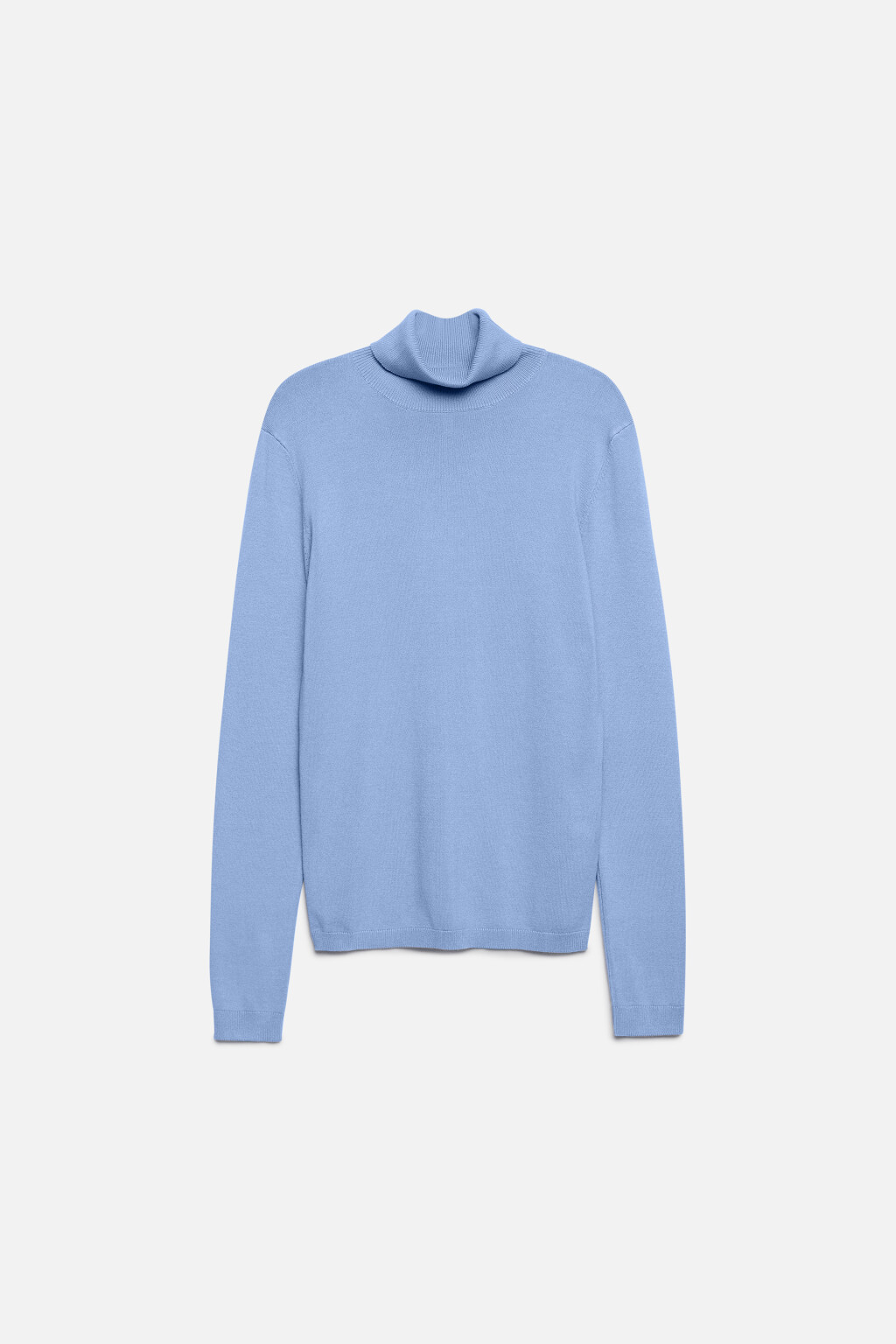 Водолазка MONIKA вискозная тонкой вязки - цвет голубой - 8