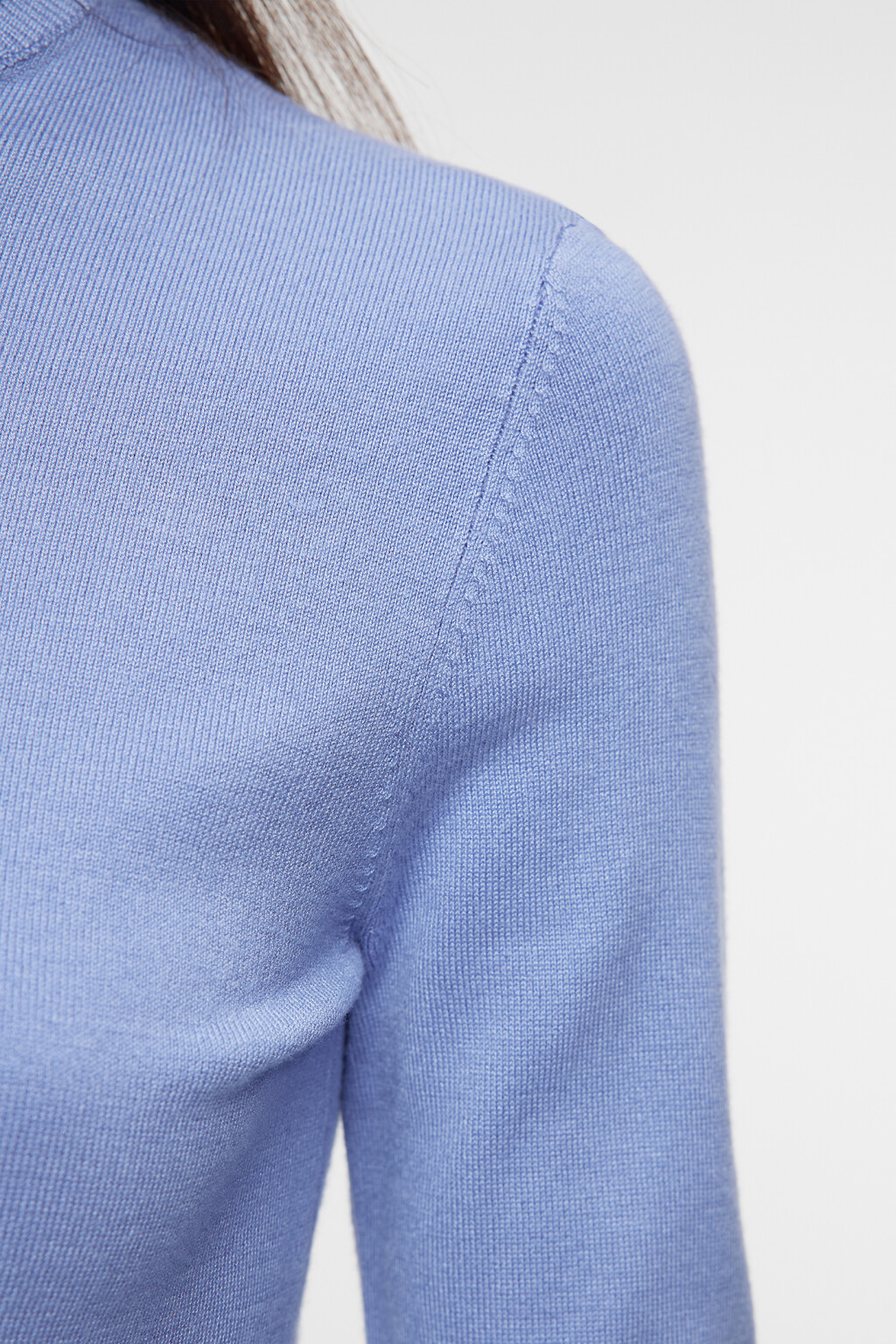 Водолазка MONIKA вискозная тонкой вязки - цвет голубой - 6